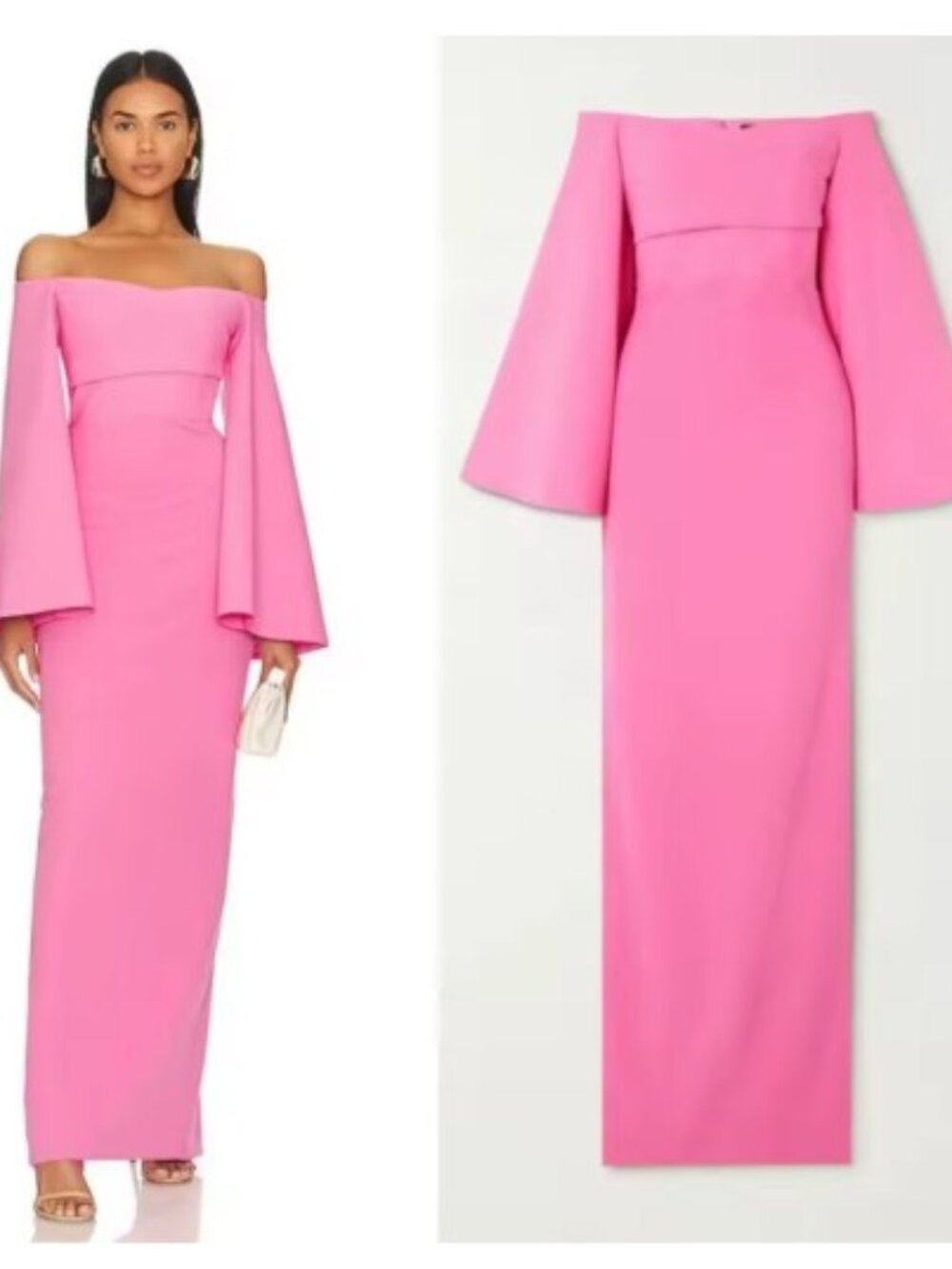 NWT SOLACE LONDON Eliana Max Dress in Rose Pink USA size 4